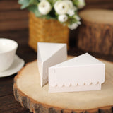 10 Pack | 5x3inch White Single Slice Paper Cake Boxes, Triangular Pie Slice Dessert Box
