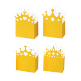 20 Pack Gold Glitter Princess Crown Candy Treat Boxes, Paper Favor Party Decoration#whtbkgd