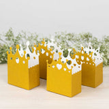 20 Pack Gold Glitter Princess Crown Candy Treat Boxes, Paper Favor Party Decoration - 3.5x2x5inch