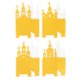 20 Pack Gold Glitter Fairy Tale Castle Favor Boxes, Princess Theme Cardstock Paper Candy Boxes Party