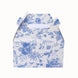 25 Pack White Blue Candy Gift Tote Gable Boxes with Chinoiserie Floral Print#whtbkgd