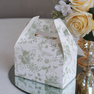 Elevate Your Event Decor with White Sage Green Candy Gift Tote Boxes