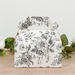 French Toile Party Favor Gable Boxes