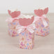 25 Pack Pink Floral Top Candy Gift Boxes With Butterfly Print, Cardstock Paper Party Favor Boxes