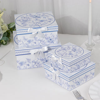 <strong>Classic White Blue Chinoiserie Favor Boxes</strong>