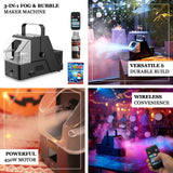 450W 3-in-1 Fog Bubble Machine with Wireless Remote – 550ml Smoke & Bubble Maker for DJ
