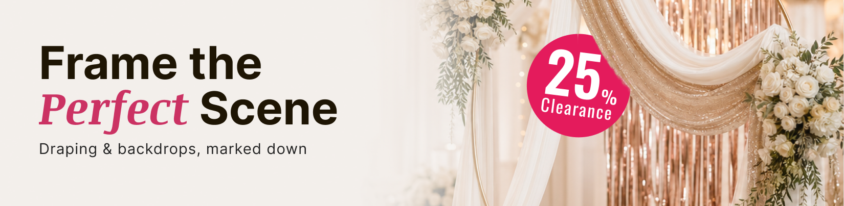 25% Clearance Backdrops & Curtains