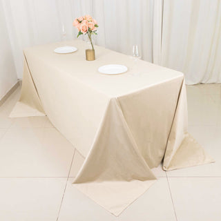Beige Premium Scuba Tablecloth for Elegant Table Settings