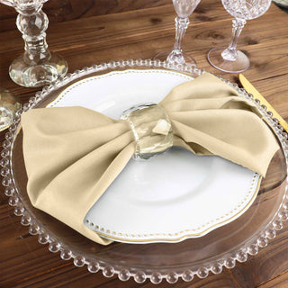 Elevate Your Dining Experience with Beige Reusable Dinner Napkins
