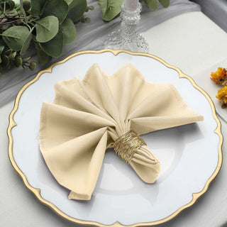 Versatile and Stylish - Beige Polyester Napkins for Every Occasion