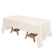 72x120Inch Beige Polyester Rectangle Tablecloth, Reusable Linen Tablecloth
