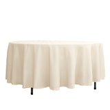 108inch Beige Polyester Round Tablecloth