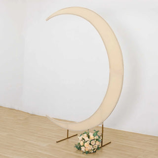 7.5ft Beige Spandex Crescent Moon Chiara Backdrop Stand Cover