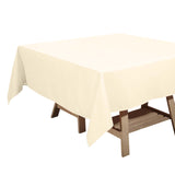 Beige Polyester Square Tablecloth 70"x70"