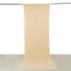 Beige 4-Way Stretch Spandex Photography Backdrop Curtain with Rod Pockets, Drapery Panel