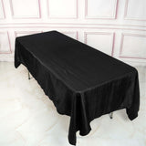 60x102Inch Black Accordion Crinkle Taffeta Rectangle Tablecloth