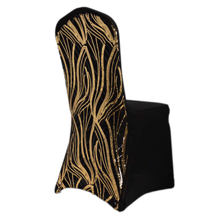Create an Unforgettable Event with the Black Gold Spandex Chair Cover