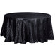 120" Black Pintuck Round Tablecloth