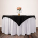 54inch Black Premium Scuba Wrinkle Free Square Table Overlay, Seamless Scuba Polyester Table Topper