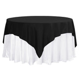 70inch Black 200 GSM Seamless Premium Polyester Square Table Overlay