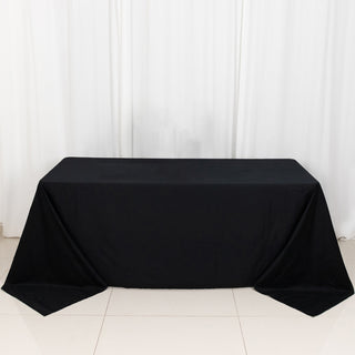 Elevate Your Event Decor with the Black Rectangle Tablecloth