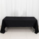 60inch x 126inch Black Rectangle 100% Cotton Linen Seamless Tablecloth