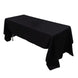 60"x126" Black Rectangle 100% Cotton Linen Tablecloth