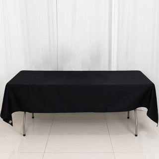 Black Rectangle 100% Cotton Linen Seamless Tablecloth for Every Occasion