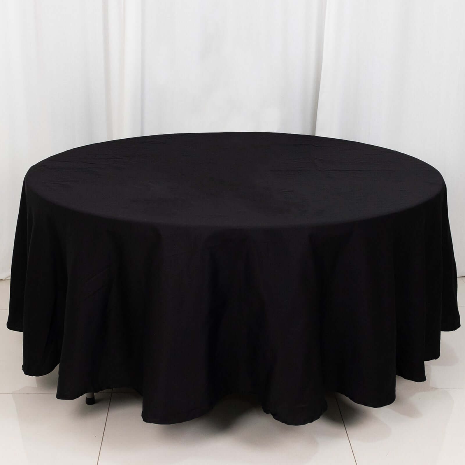 108 In Black Round Seamless Cotton Tablecloth   Black Round Cotton Linen Seamless Tablecloth 2 