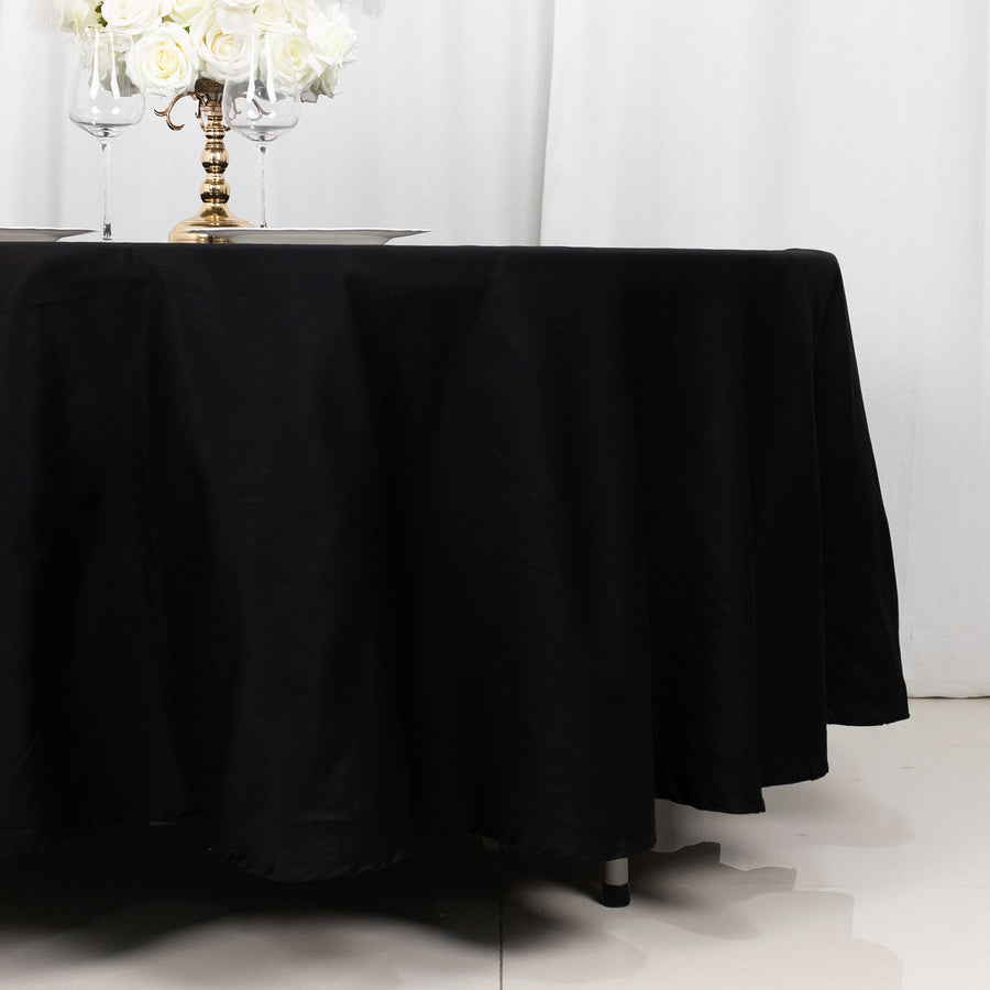 Chambury Casa *100% Cotton Tablecloth - Black 108" Round