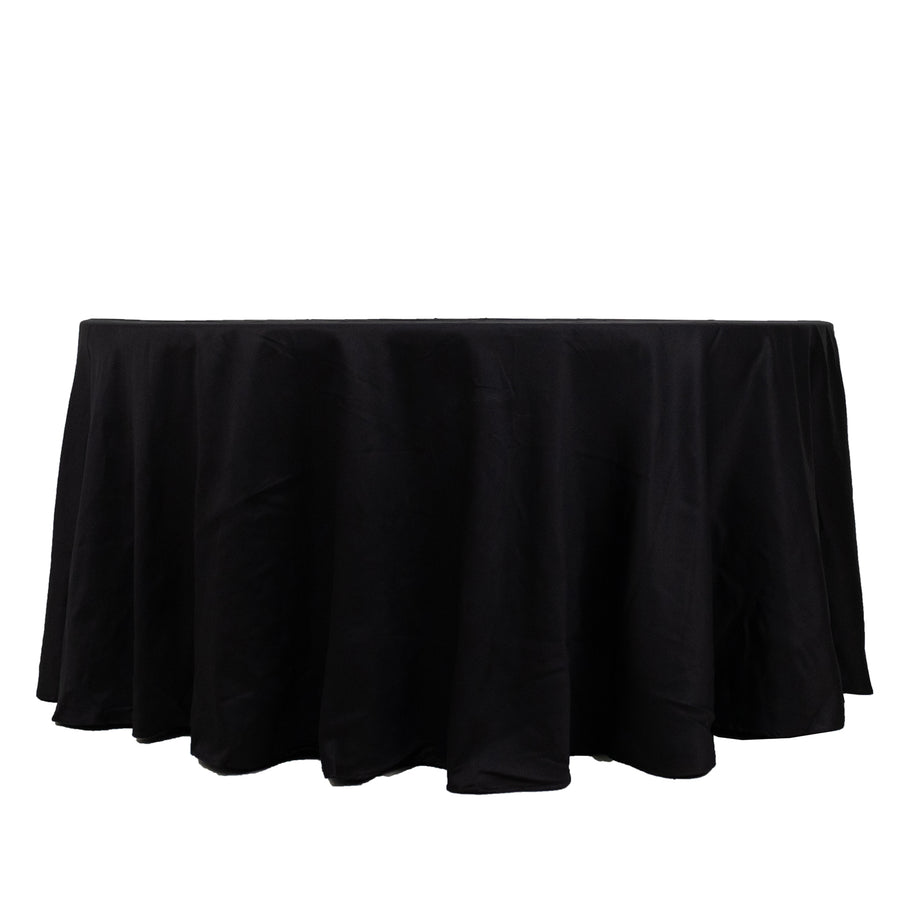 120" Black Round Chambury Casa 100% Cotton Tablecloth#whtbkgd