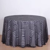 120inch Black Seamless Diamond Glitz Sequin Round Tablecloth