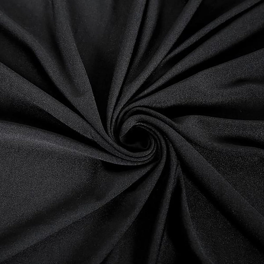 Black Seamless Polyester Rectangular Tablecloth Rounded Corners 90x156inch Oval Oblong#whtbkgd