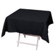 54 inch x 54 inch Black 200 GSM Seamless Premium Polyester Square Tablecloth