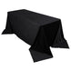 90x132inch Black Seamless Premium Velvet Rectangle Tablecloth, Reusable Linen