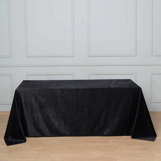 Elevate Your Event Decor with the Black Velvet Tablecloth