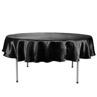 Create Unforgettable Tablescapes with our Black Satin Tablecloth
