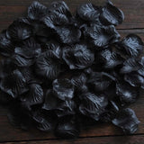 500 Pack | Black Silk Rose Petals Table Confetti or Floor Scatters