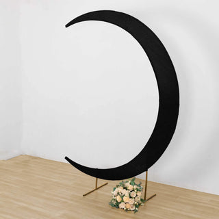 Black Spandex Crescent Moon Chiara Backdrop Stand Cover