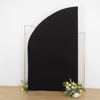 Elevate Your Wedding Ceremony with the Black Spandex Fitted Wedding Arch Cover