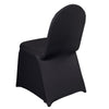 Black Spandex Stretch Fitted Banquet Chair Cover - 160 GSM