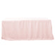 8FT Fitted Polyester Rectangular Table Cover - Rose Gold | Blush