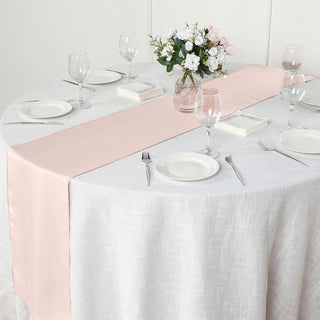 Transform Your Event with the Blush Polyester Table Runner