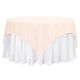 70x70inch Blush Rose Gold 200 GSM Premium Seamless Polyester Square Table Overlay