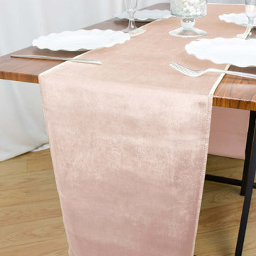 12"x108" Blush Premium Velvet Table Runner