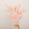 50 Pack | 15inch Blush Rose Gold Rabbit Tail Dried Pampas Grass Stem Bouquets