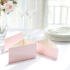 10 Pack | 5x3inches Blush Rose Gold Single Slice Paper Cake Boxes, Triangular Pie Slice Dessert Box
