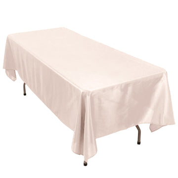 60"x102" Blush Seamless Premium Polyester Rectangular Tablecloth - 220GSM