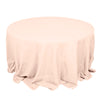 132inch Blush Rose Gold 200 GSM Seamless Premium Polyester Round Tablecloth