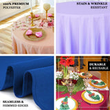 90inch Pink Seamless Premium Polyester Round Tablecloth - 220GSM